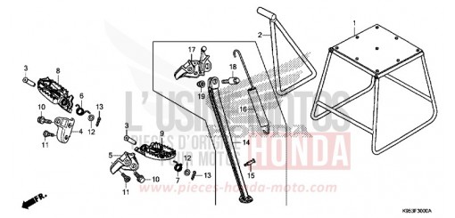 MARCHE/BEQUILLE CRF250RL de 2020